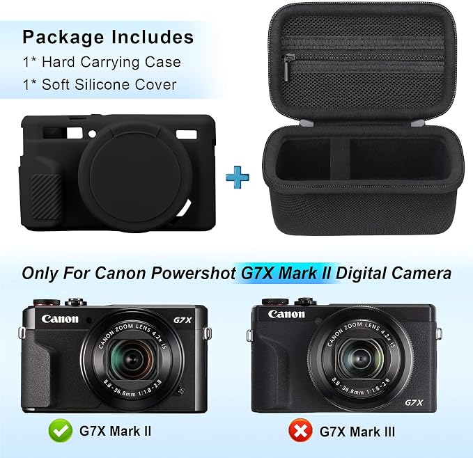 Canboc Camera Case for Canon PowerShot G7 X Mark II Digital Camera, Hard - Image 2