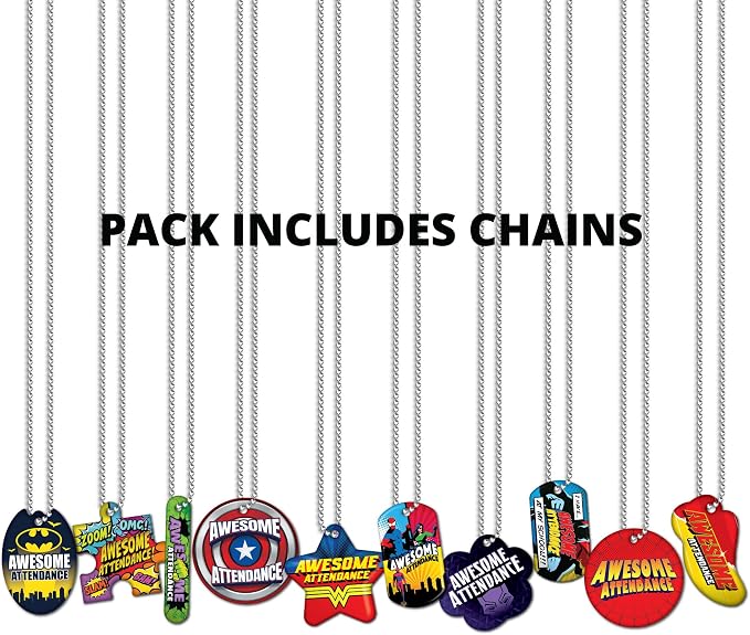 Brag Tags Awesome Attendance Heroes Value Pack to Improve Student School & - Image 3