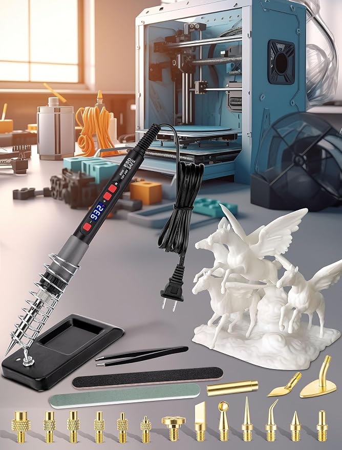 21-in-1 3D Printer Smoothing Tool Kit, 80W LCD Digital Adjustable Temperature - Image 9