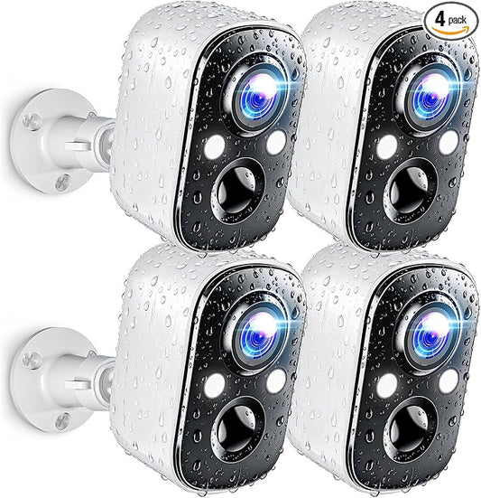 Techage Security Cameras Wireless Outdoor, 2K Battery Powered WiFi Cameras by Techage