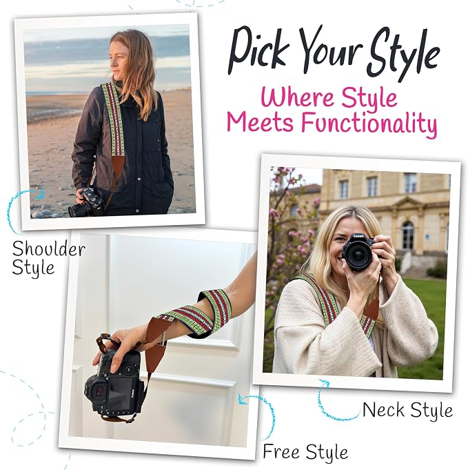 Art Tribute Camera Strap For Photographers Padded Universal Fit Neck Shoulder & - Image 6