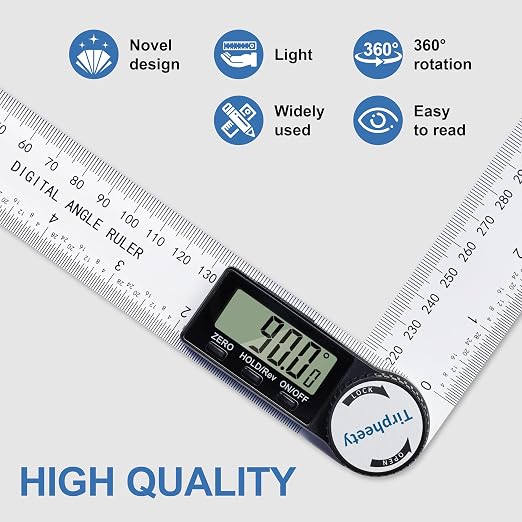 Digital Angle Finder Protractor, 3rd Generation Quick Display Angle Gauge Ruler - Image 4