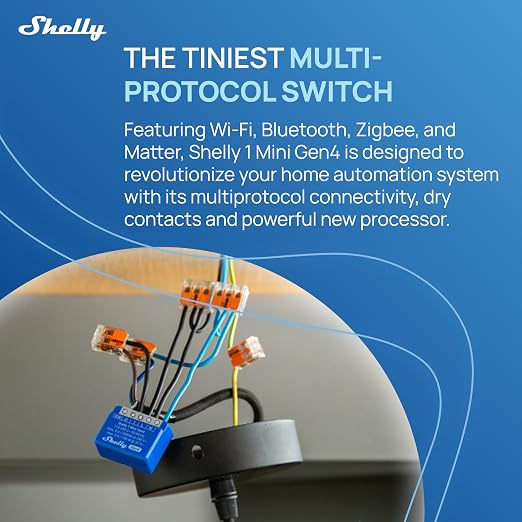 Shelly 1 Mini Gen4 | Wi-Fi, Zigbee & Matter Smart Relay Switch - Image 6