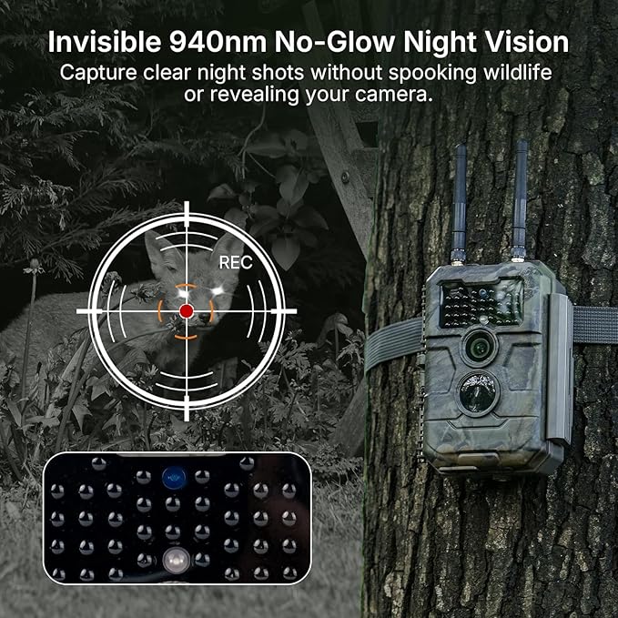 GardePro E6 2.0 Pro WiFi Trail Camera, Dual Antennas, Stable Connection - Image 6