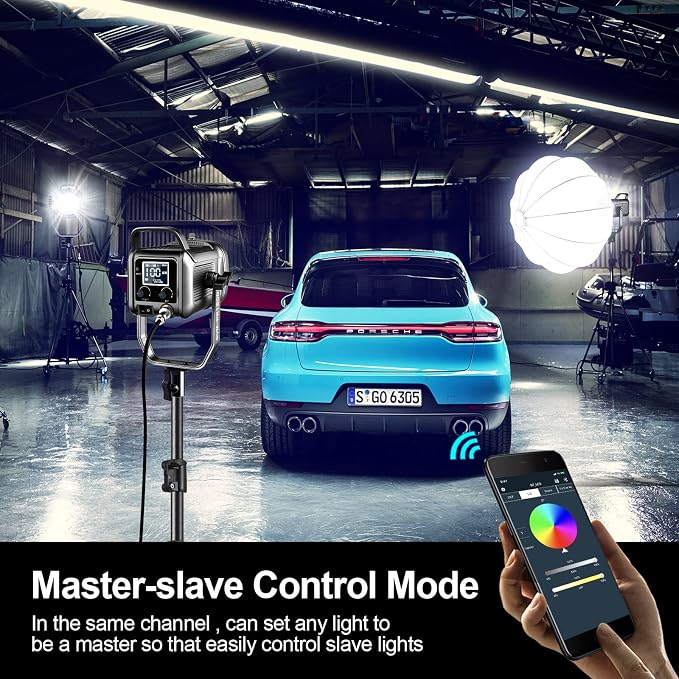 GVM 150W RGB Video Light Kit, 2700K~7500K Bi-Color LED Video Light Photography - Image 7