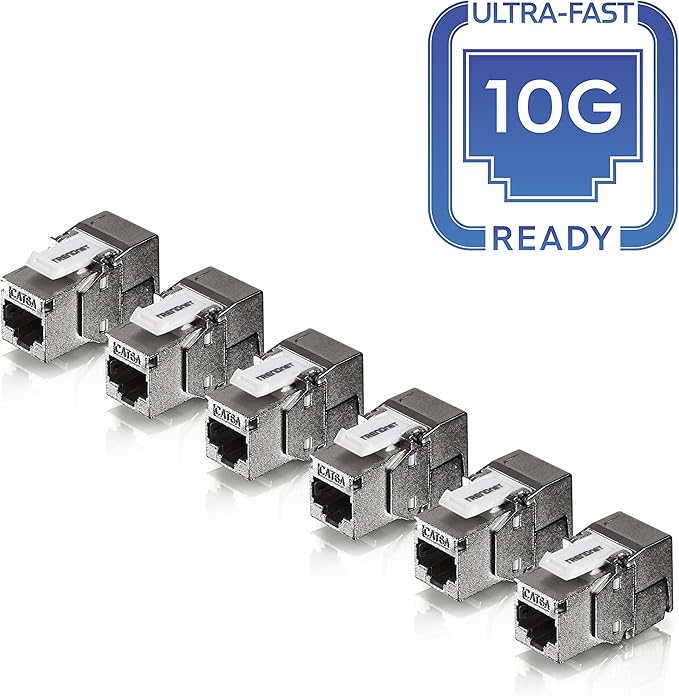 TRENDnet Shielded Cat6A RJ45 Keystone Jack 6-Pack Bundle, Use - Image 5