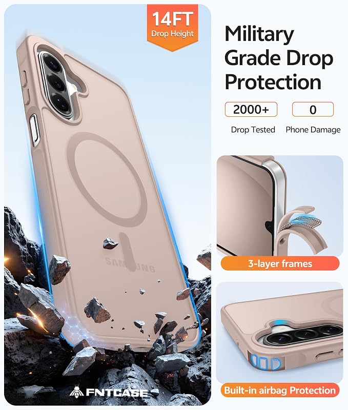 FNTCASE for Galaxy A17/A16 5G Phone Case: for Samsung A17 Cases Matte - Image 5