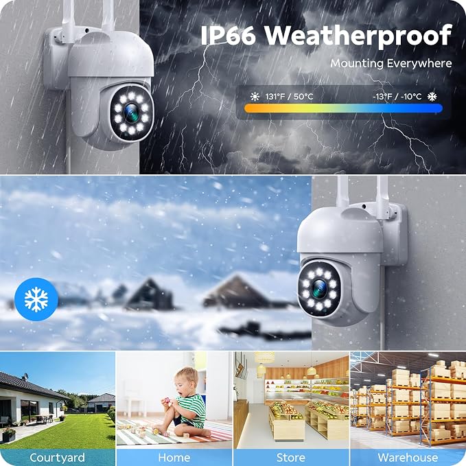 CAMCAMP Outdoor Security Camera Wireless 2.4G/5G WiFi Connect【Plug-in - Image 6