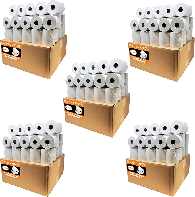 BPS Free Thermal Paper 3 1/8" x 230 ft Climate Friendly Receipt Rolls fits all by BuyRegisterRolls%C2%AE