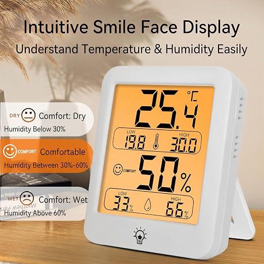 Digital Thermometer Hygrometer for Home, Indoor Room Temperature Humidity - Image 4