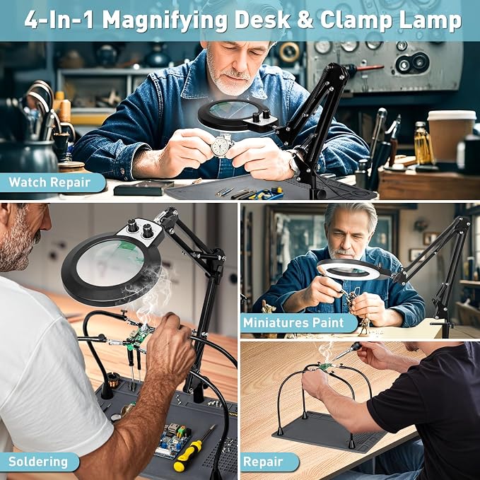 Helping Hands Soldering Station, 10X Magnifying Glass - Image 8