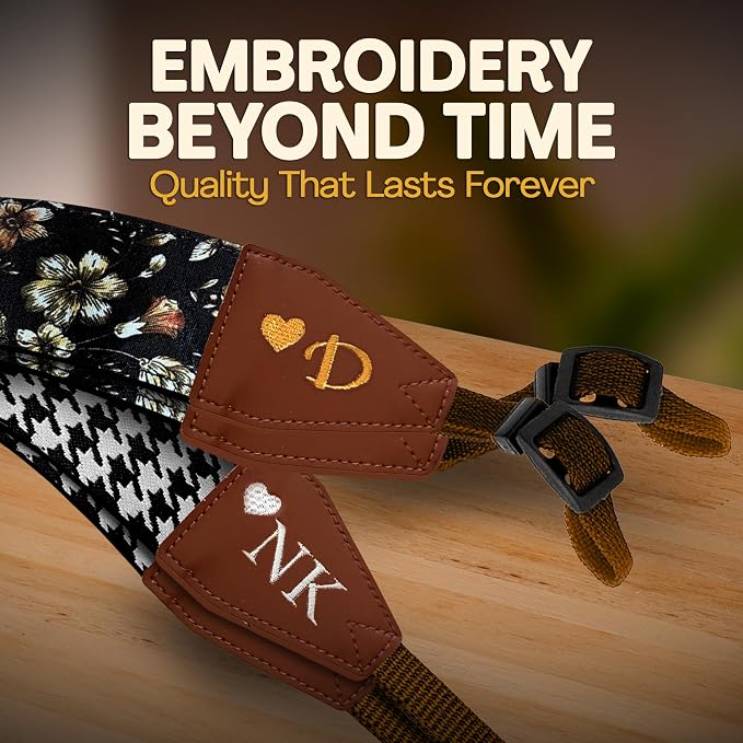 Art Tribute Custom Black White Sketch Camera Strap - Image 5