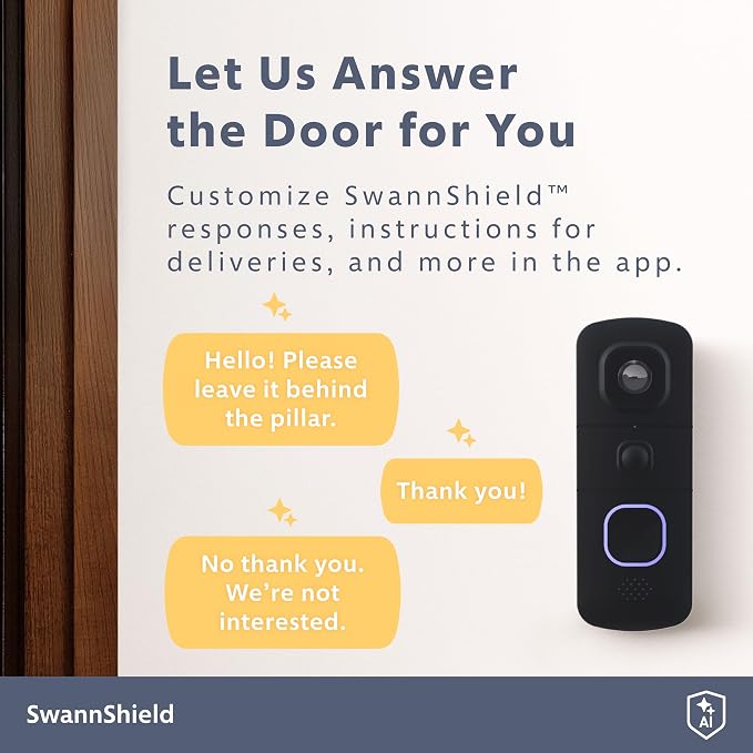Swann EVO Video Doorbell: HD Video, Wired or Wire-Free, 140° Head-to-Toe View - Image 3