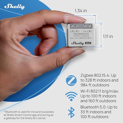 Shelly EM Mini Gen4 | Wi-Fi, Matter Smart Energy Meter, 1-Channel 16 A | Home - Image 3