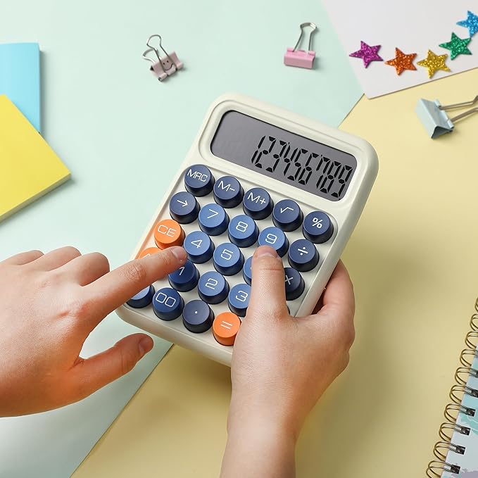 Mr. Pen- Mechanical Switch Calculator, 12 Digit Large LCD Display, Colorful - Image 6