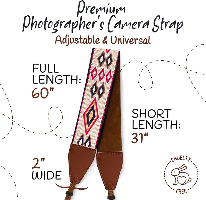 Art Tribute Camera Strap For Photographers Padded Universal Fit Neck Shoulder & - Image 5