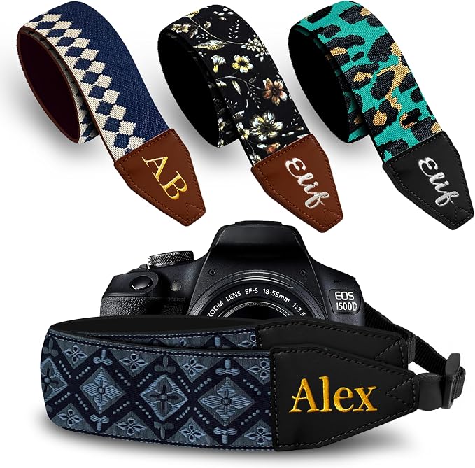 Art Tribute Custom Black Regal Camera Strap by ArtTribute
