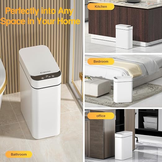 Bathroom Trash Can Automatic Touchless 2.6 Gallon Small Smart Trash Cans - Image 7