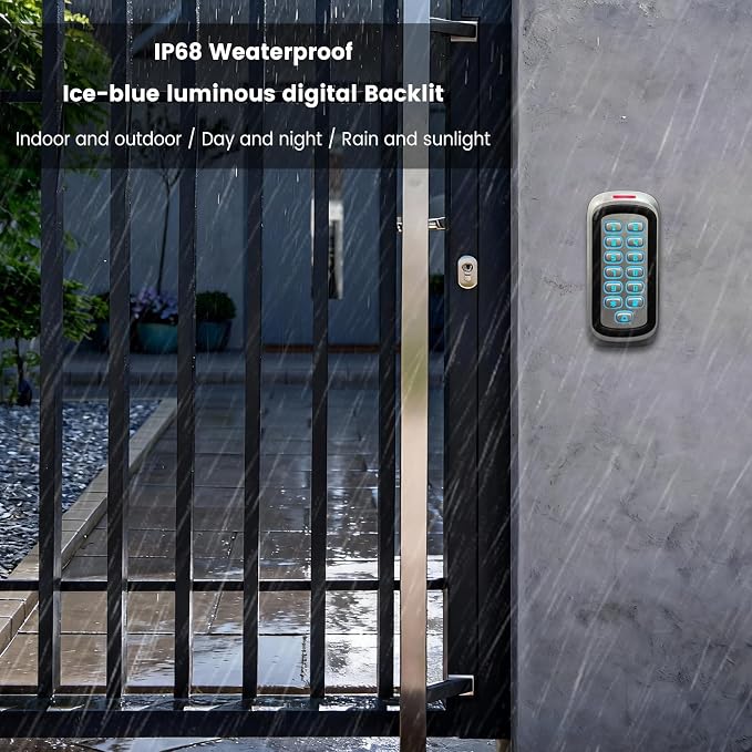 Wireless WiFi Access Control Keypad, 12V DC Metal Door Access Control System - Image 8