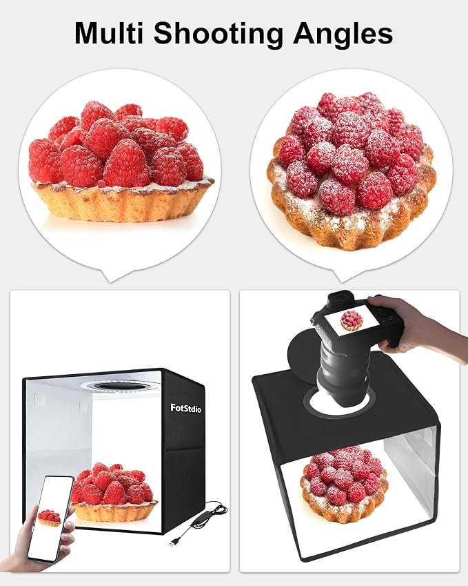 Light Box & Photo Box Photography Portable 12"x12" Studio Kit - Image 5