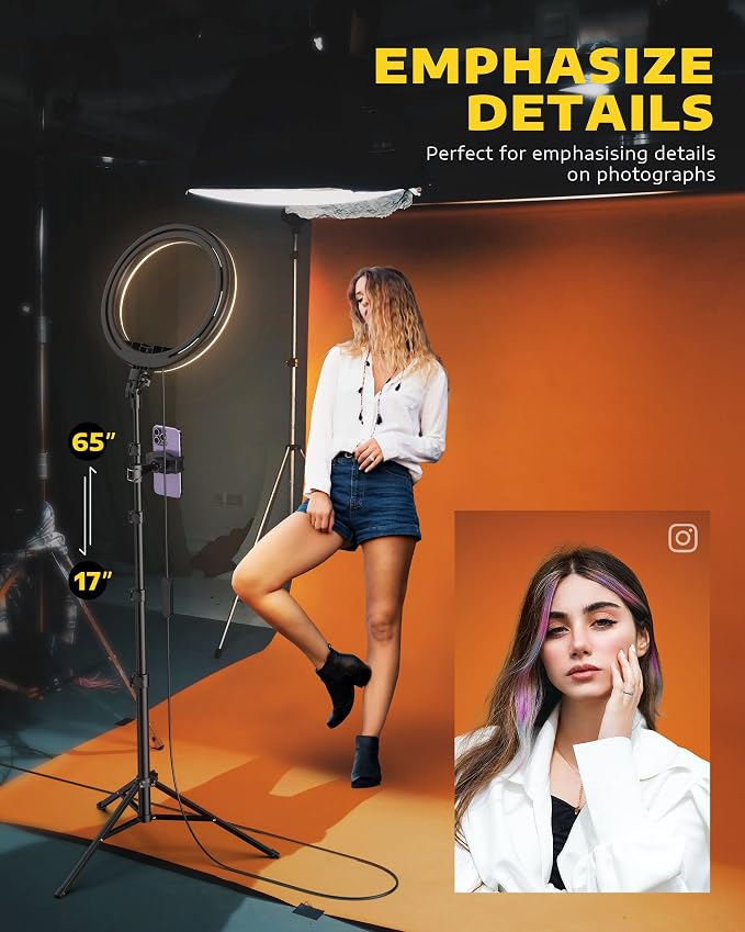 Kaiess 10.2" Selfie Ring Light - Image 2