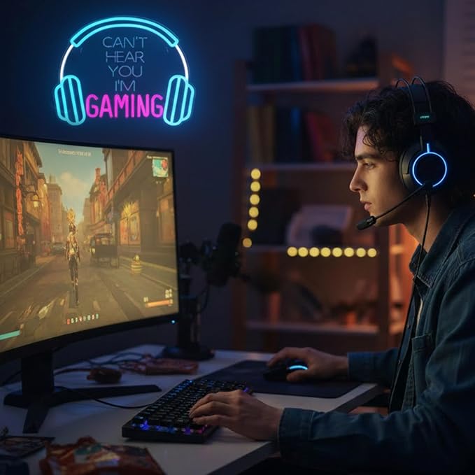 Kavaas Gamer Neon Sign, Neon Headphone Signs - Image 3