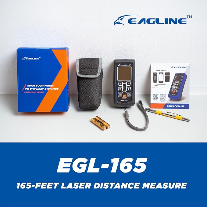 165 FT Range EAGLINE EGL165 Laser Distance Measure - Image 2