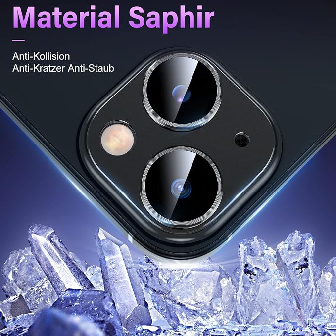 Uyiton for iPhone 14 /iPhone 14 Plus Camera Lens Protector, 9H Tempered Glass - Image 2