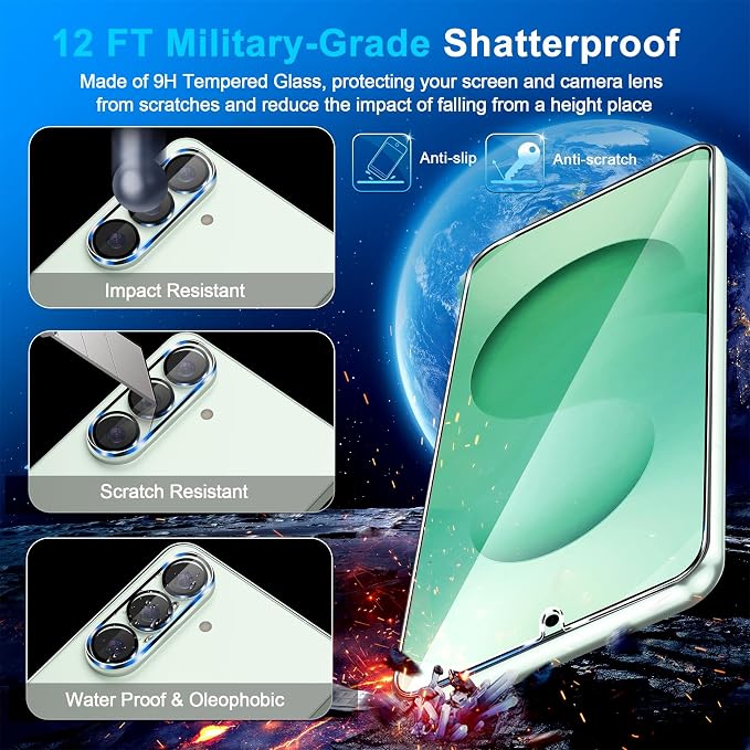 firtstnow 3 Pack for Samsung Galaxy S26 Plus Screen Protector Tempered Glass + - Image 5
