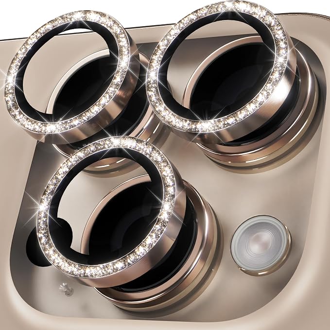 YWXTW Designed for iPhone 16 Pro/iPhone 16 Pro Max Camera Lens Protector Bling by YWXTW