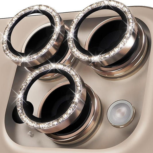YWXTW Designed for iPhone 16 Pro/iPhone 16 Pro Max Camera Lens Protector Bling by YWXTW