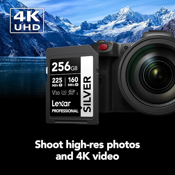 Lexar 256GB Professional Silver SD Card, - Image 4