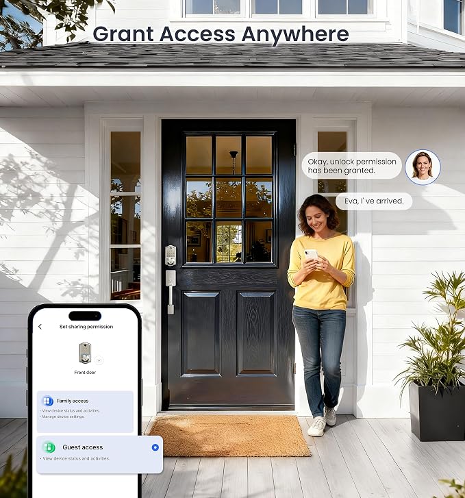 Veise VE017G Wi-Fi Keyless Entry Door Lock, App Remote & Voice Control - Image 14