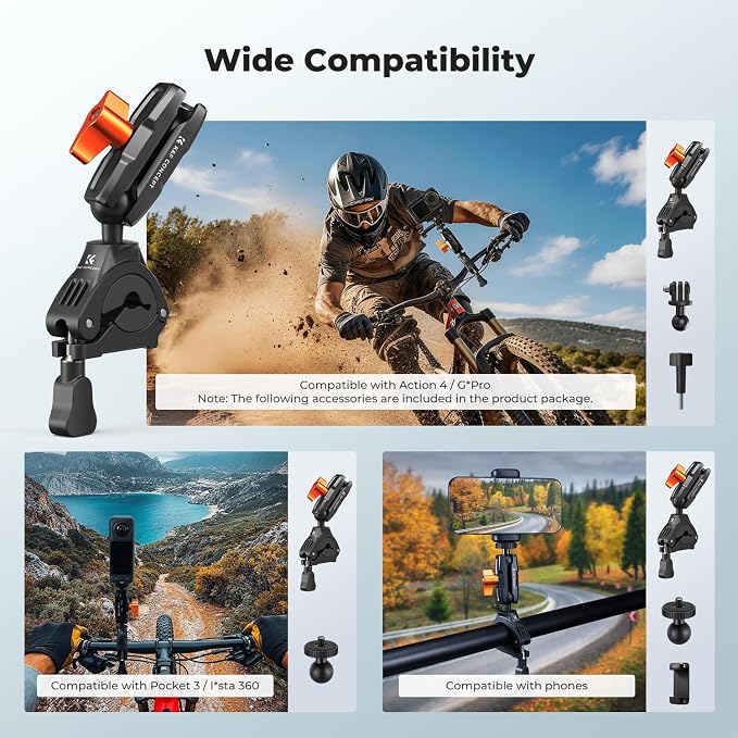 K&F CONCEPT Handlebar Bike Motorcycle Mount - Image 3