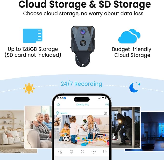 vebiliki Spy Camera, 4K Hidden Camera, Mini Camera, Real-Time Recording - Image 4