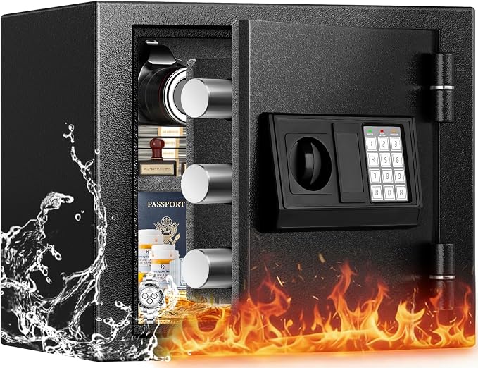 Fireproof Safe for Home, Money Safe for Cash,  Fire Proof safes for by FOWORE
