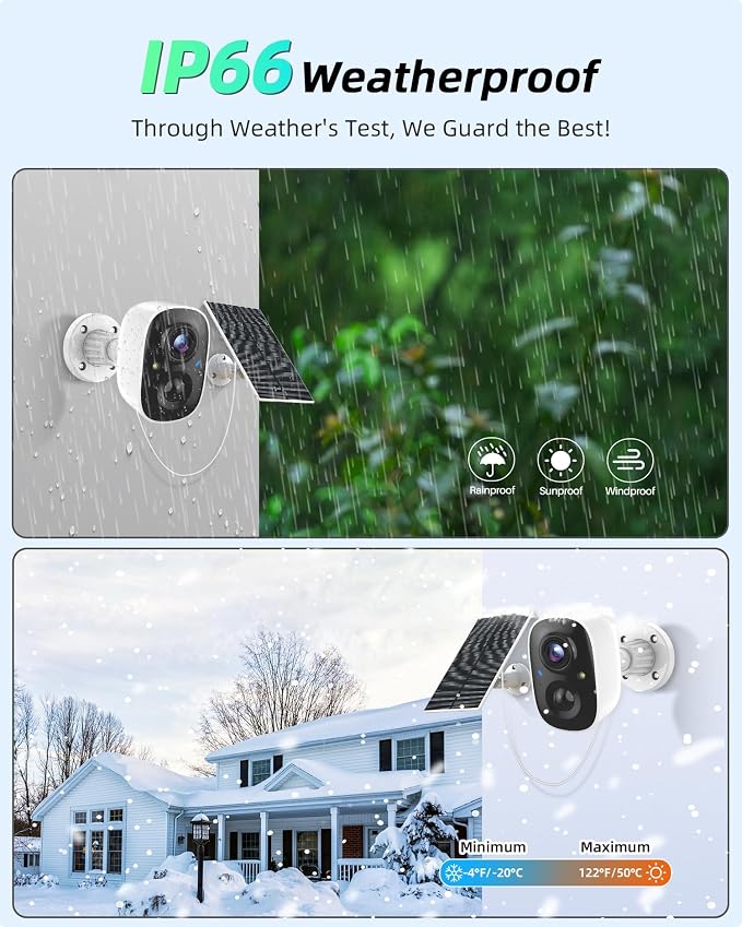 MaxiViz Solar Camera Outdoor Wireless, 2.4G Wi-Fi Security Camera - Image 7