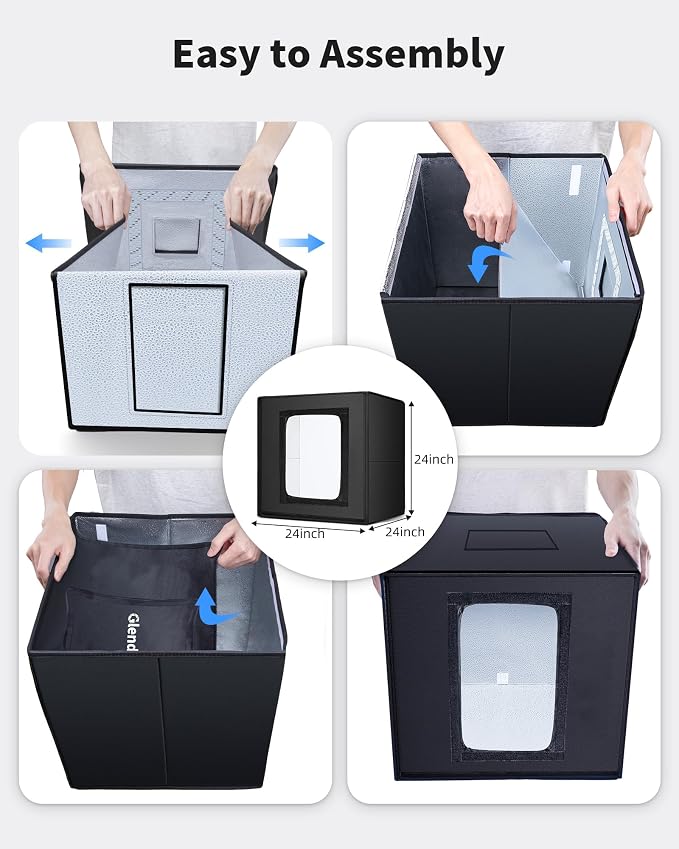 Glendan 24"x24" Light Box Photography, Large Photo Light Box - Image 3