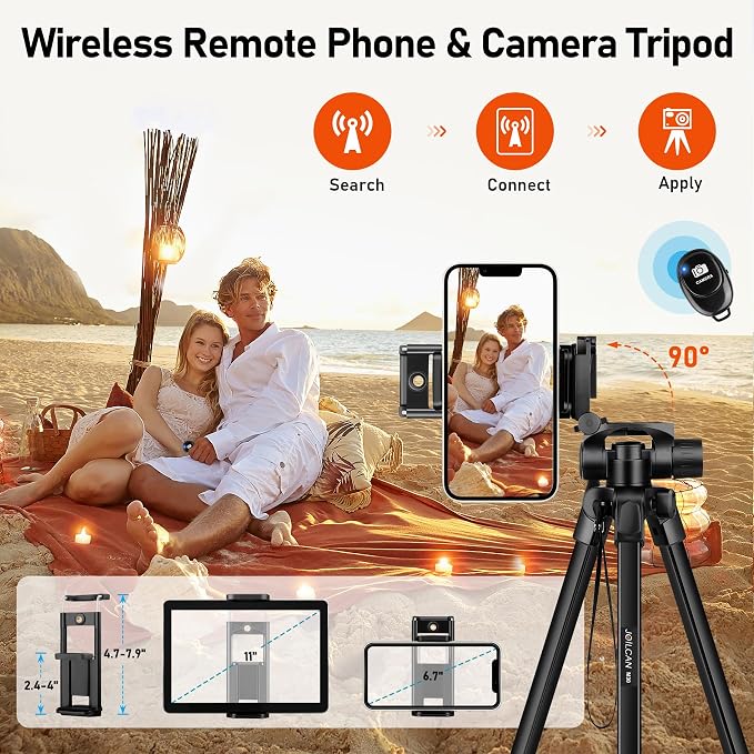 JOILCAN Camera Tripod, Travel Tripods Compatible - Image 2