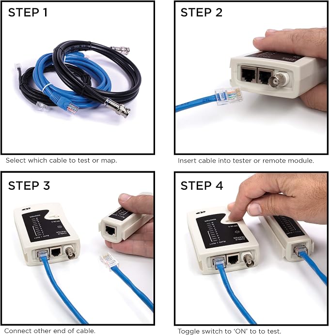 THE CIMPLE CO 3-in-1 RJ45, BNC Cable Tester Tool - Image 5