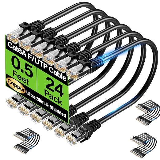 Cat6 Ethernet Cable 10Gbps 0.5 ft, UTP Ethernet Cable Cat 6, Flexible Bare by Unknown