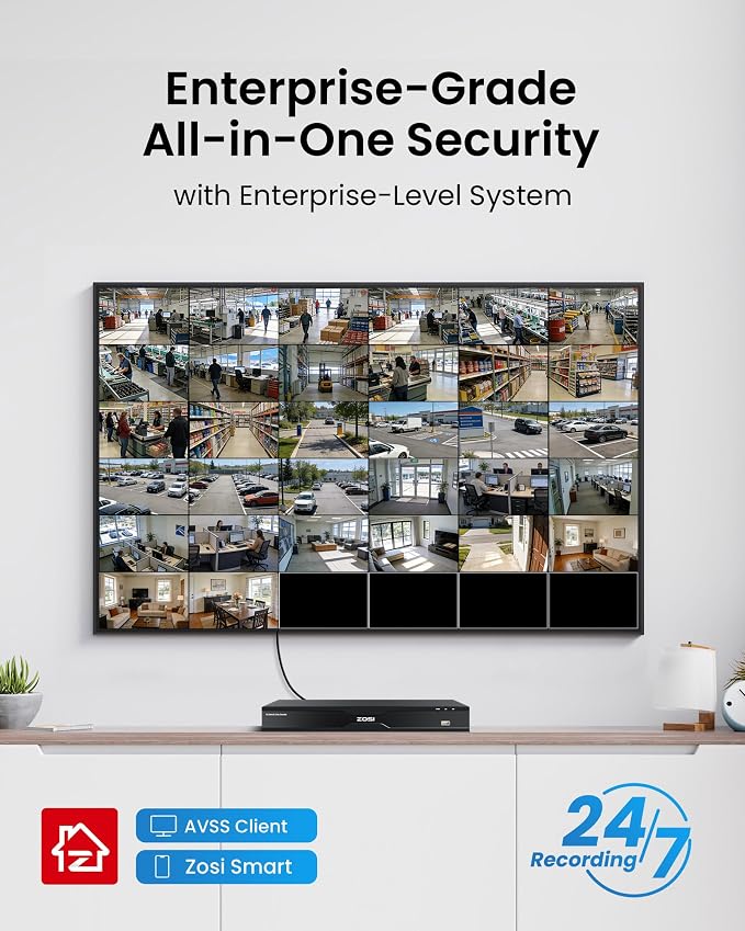 ZOSI 32CH 4K PoE Security Camera System, 24 x 8MP Full Color Night Vision - Image 5