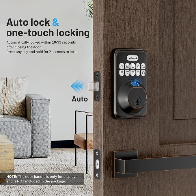 Fingerprint Door Lock, Zowill Keyless Entry Door Lock Keypad Deadbolt - Image 4