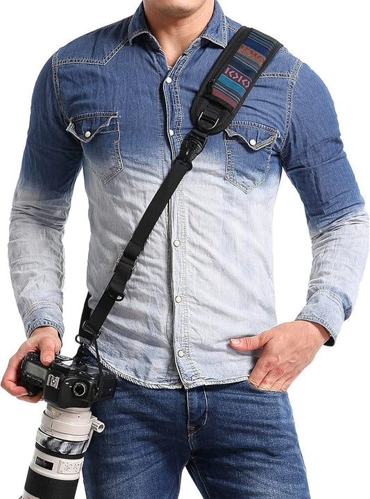 waka Camera Neck Strap with Quick Release and Safety Tether, Adjustable Camera by Visitthewakastore