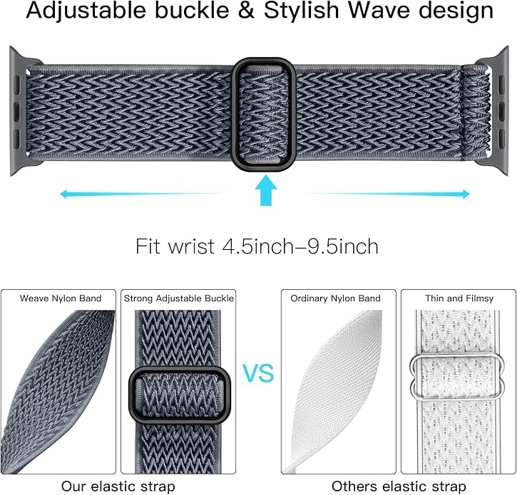 Lerobo Stretchy Nylon Solo Loop Band, Compatible - Image 9