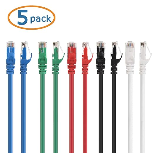 Cable Matters 10Gbps 5-Color Combo Snagless Cat 6 Ethernet Cable - 14ft - Image 8