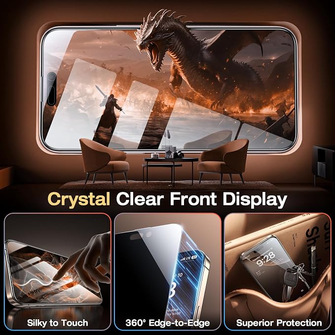 EGV Compatible for iPhone 17 Pro Max/16 Pro Max Privacy Screen Protector - Image 6