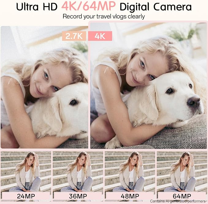 Fansbe Smart Digital Camera, 4K Vlogging Camera - Image 2