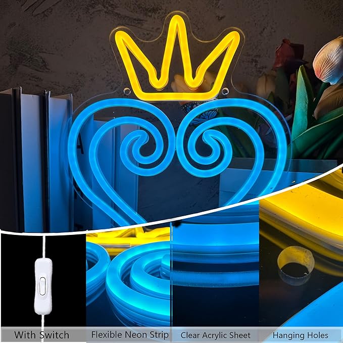 Manimo LED Kingdom and Hearts Neon Signs - Image 2