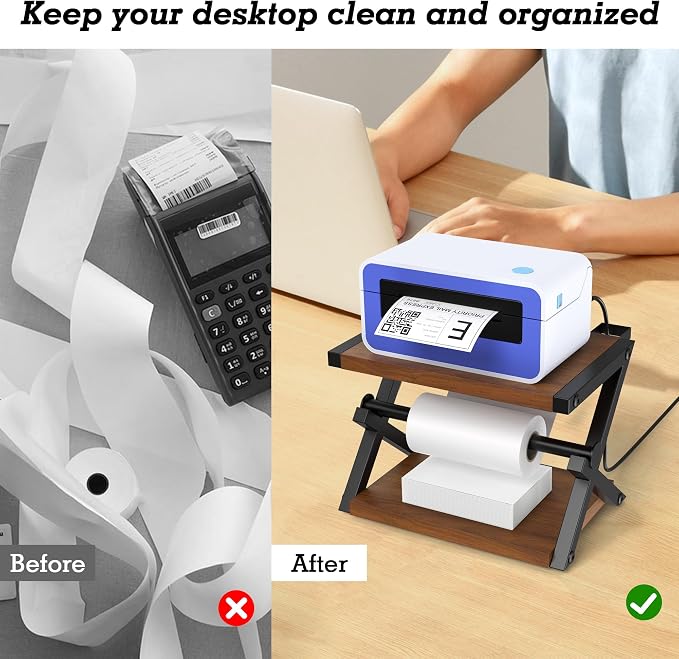 Alyoen Label Holder for Rolls and Fan-Fold Labels, Thermal Shipping Label - Image 4